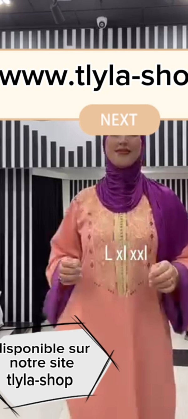 Caftan  avec manche violet