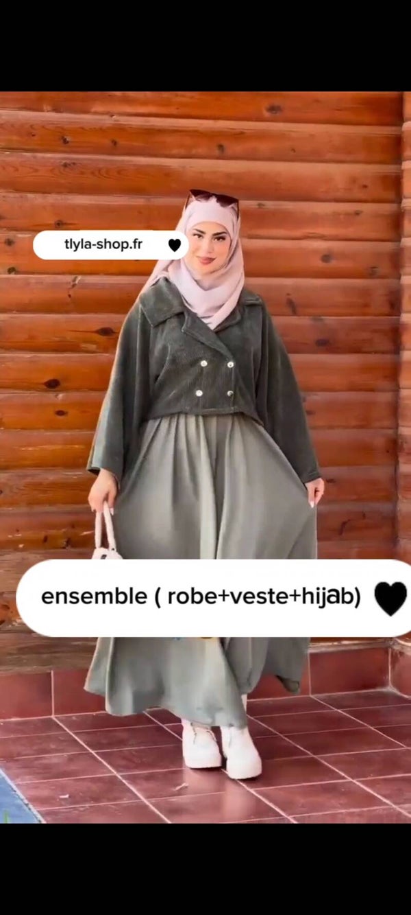 Ensemble 3 pièce vert