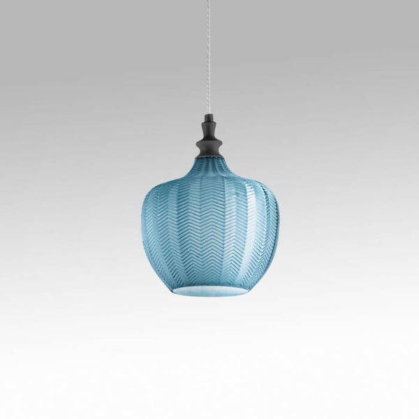 Hanglamp E27 – Messing – Cobalt Glas – IP20