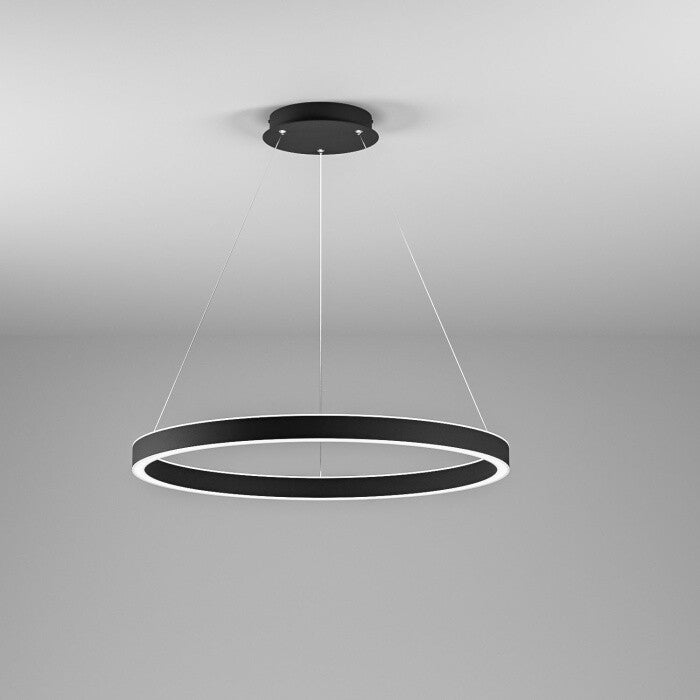 LED Hanglamp – Medium – Aluminium frame – Opaalwit Siliconen Diffuser – 80W – 3000K – Dimbaar – IP20