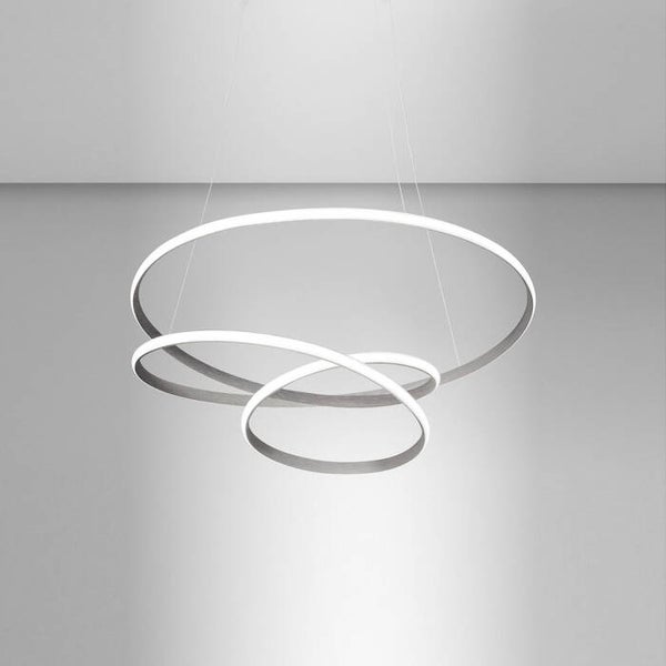 Hanglamp LED – Titanium Aluminium – Opaalwit Siliconen – 42W – 3000K – 360°