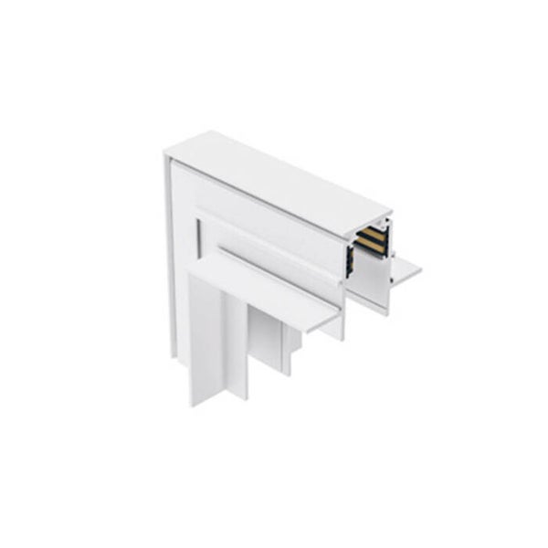 90 °Gesloten mechanische hoek - Modulaire Inbouwrailsysteem - Mat Wit
