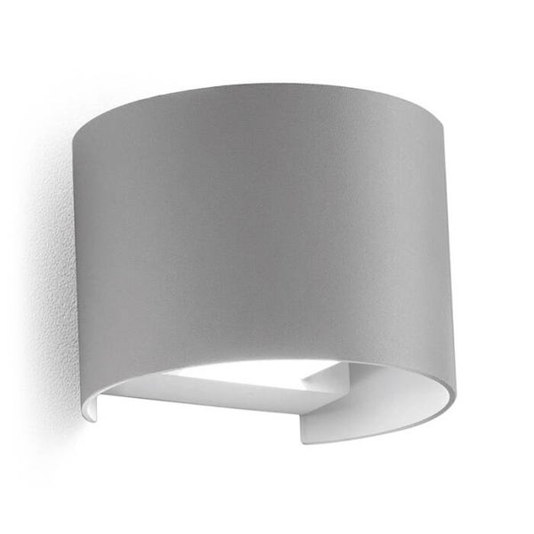 LED Buiten Wandlamp 2x5W – Verstelbare Lichtbundel (0–115°) – Up & Down – Aluminiumgrijs