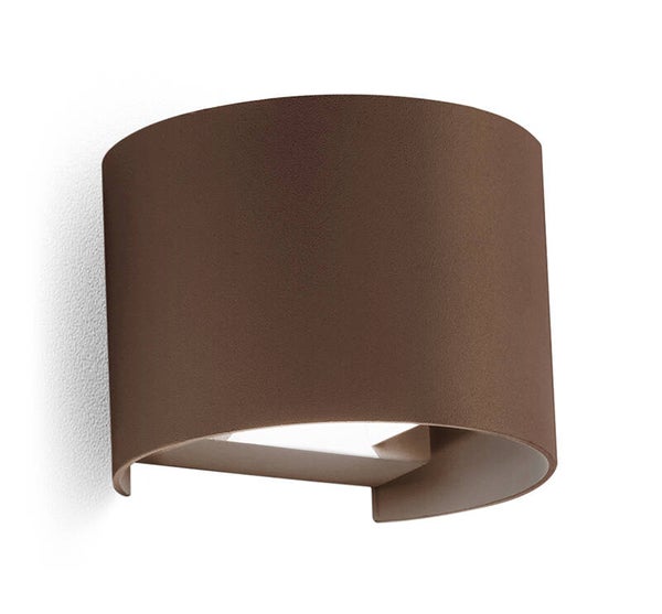 LED Buiten Wandlamp 2x5W – Verstelbare Lichtbundel (0–115°) – Up & Down –Bruin