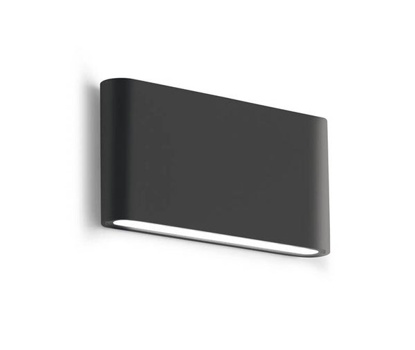 Wandlamp Buiten 2x6W – Dubbele Emissie 133° – IP54 – Antraciet