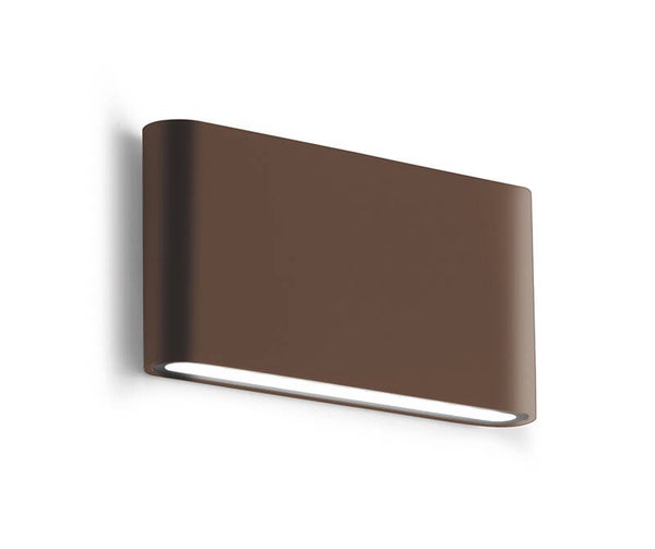 Wandlamp Buiten 2x6W – Dubbele Emissie 133° – IP54 – Bruin