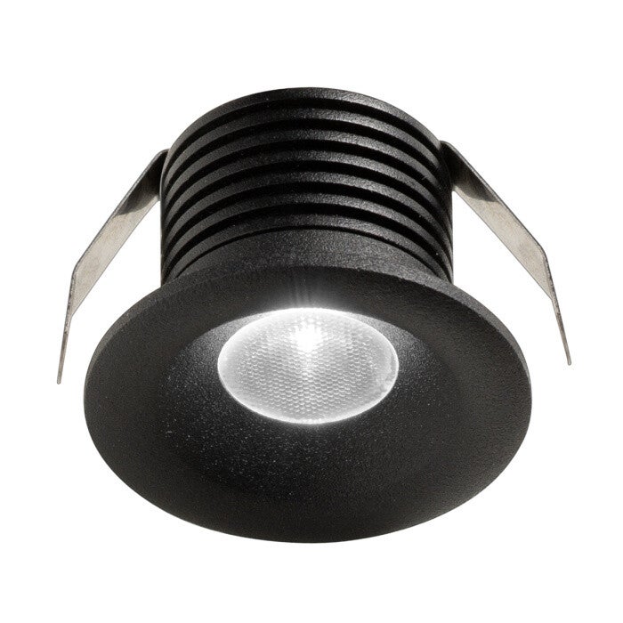 Inbouwspot LED 3W – Satijnzwart Aluminium – 3000K – 230 lm – IP20