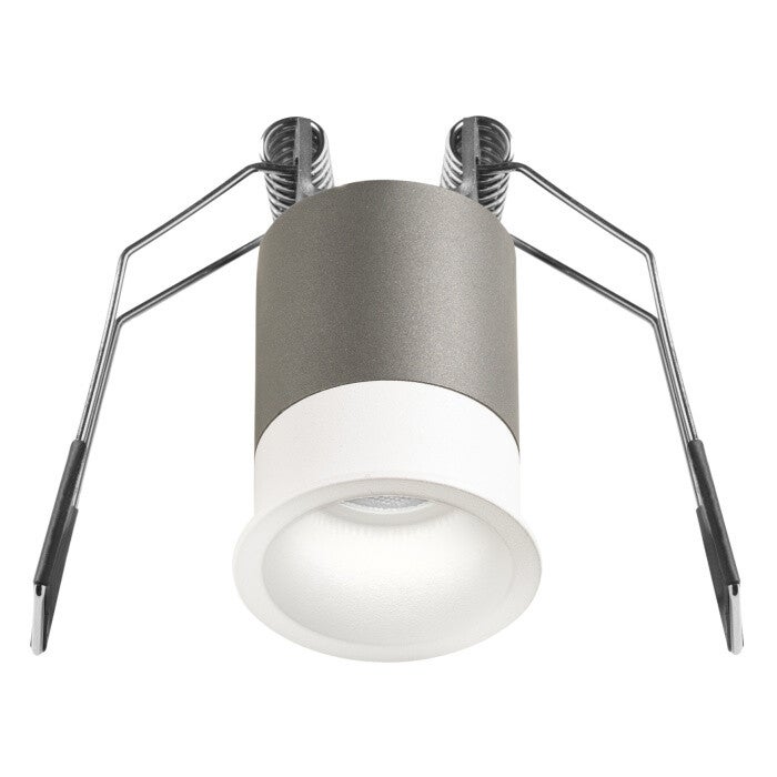 Inbouwspot LED 3W – Satijnwit Aluminium – Anti-Verblindingsdiffuser – 3000K – IP20