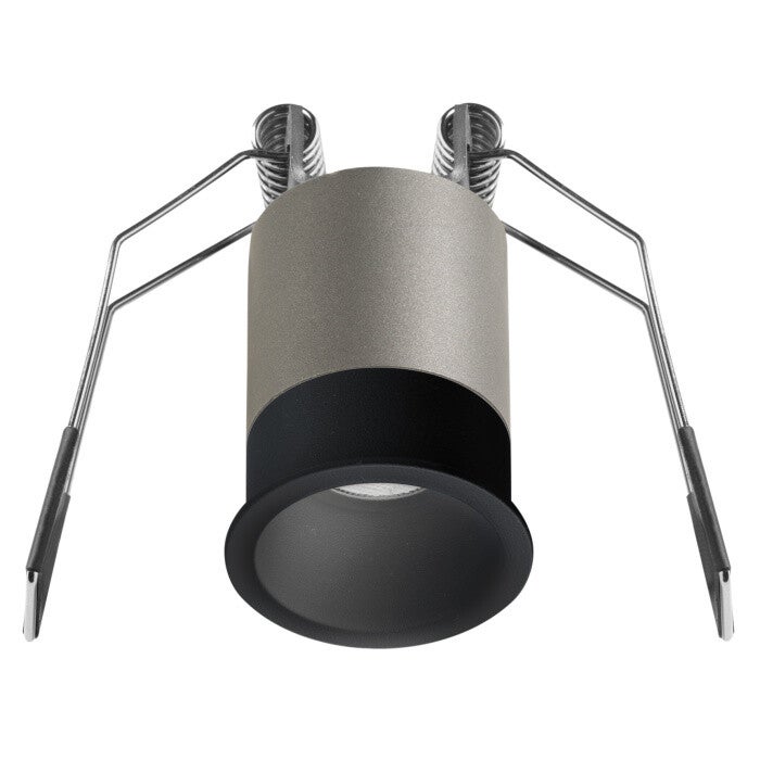 Inbouwspot LED 3W – Satijnzwart Aluminium – Anti-Verblindingsdiffuser – 3000K – IP20