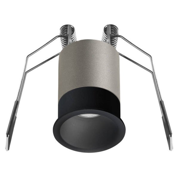 Inbouwspot LED 3W – Satijnzwart Aluminium – Anti-Verblindingsdiffuser – 3000K – IP20