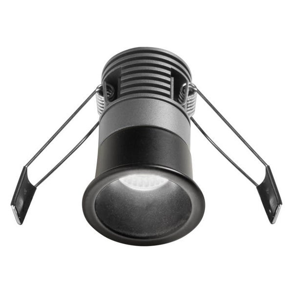 Inbouwspot LED 5W – Satijnzwart Aluminium  – 3000K – IP20