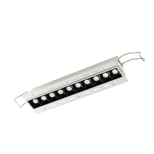 10-Voudige Inbouwspot LED 10x2W met Antireflectiekap – Satijnwit/Zwart – 3000K – IP20