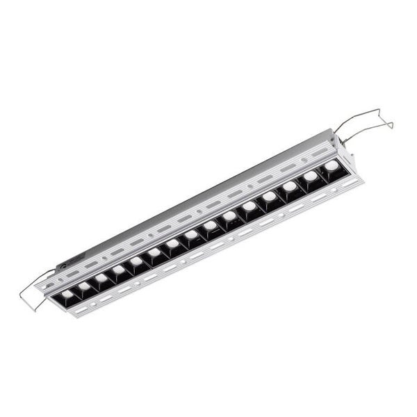 15-Voudige Inbouwspot LED 15x2W met Antireflectiekap – Satijnwit/Zwart – 3000K – IP20