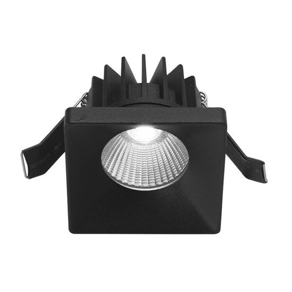 Vierkante Inbouwspot LED 9W – Satijnzwart – 3000K – IP54 – CRI>90 – 39°