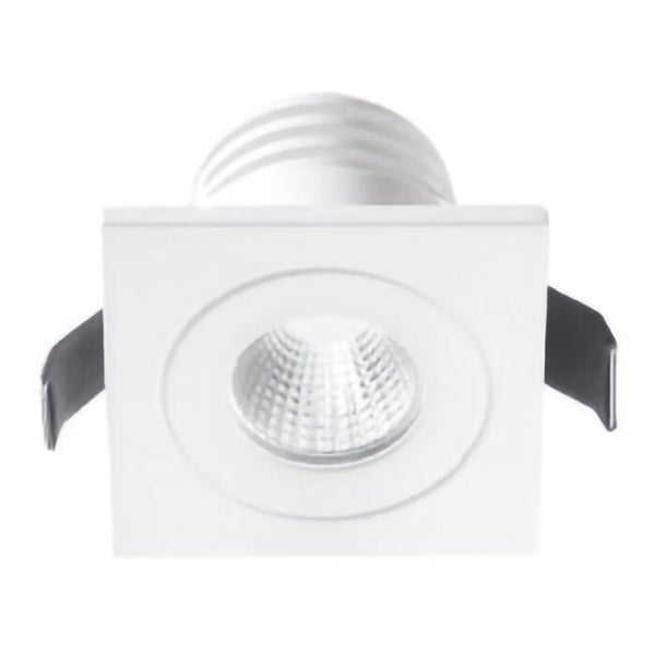 Vierkante Matwitte Inbouwspot LED 5W – Aluminium – Glasdiffuser – 3000K – 350 lm