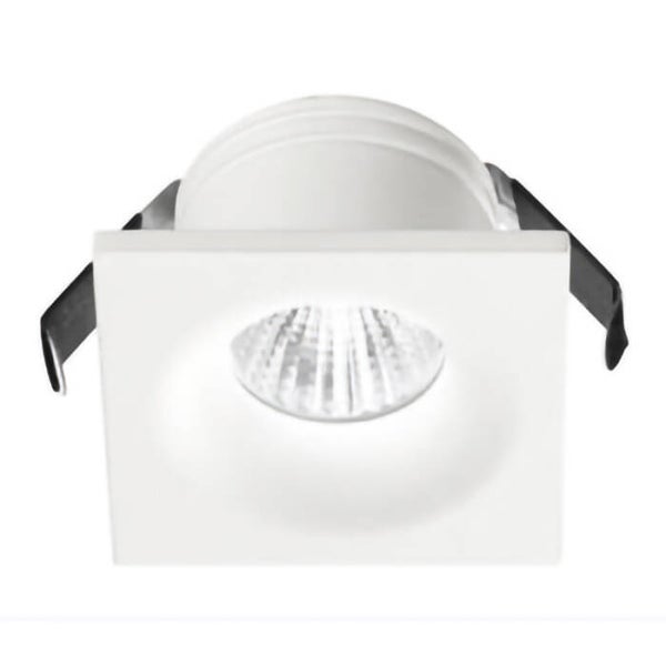 Vierkante inbouwspot CREE LED 4W – Mat Wit – Heldere Glasdiffuser – 3000K – 320 lm