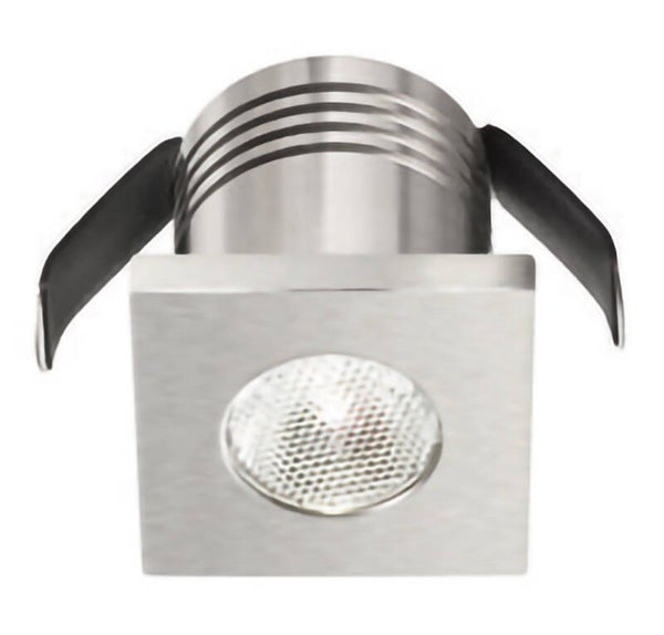 Vierkante Inbouwspot LED 3W – Nikkel Aluminium – CREE LED – 3000K – IP20