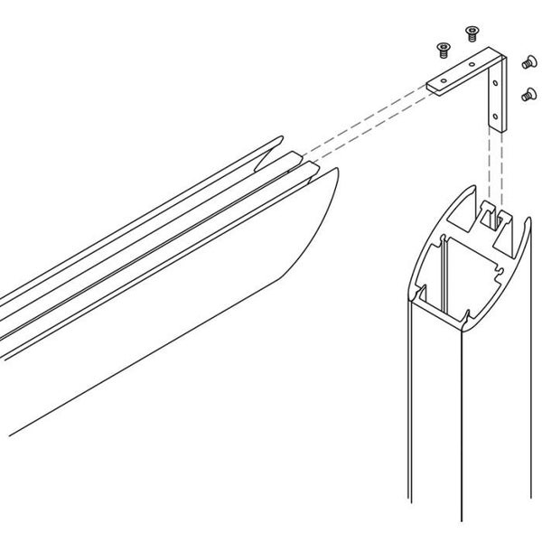 Klein Gebogen Verbindingsstuk – Zilverkleurig