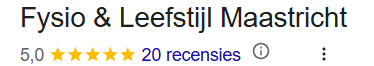 Recensies van klanten die Fysio & Leefstijl hebben bezocht.