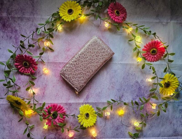 Damen Glitzerndes Portemonnaie im Leoparden Optik