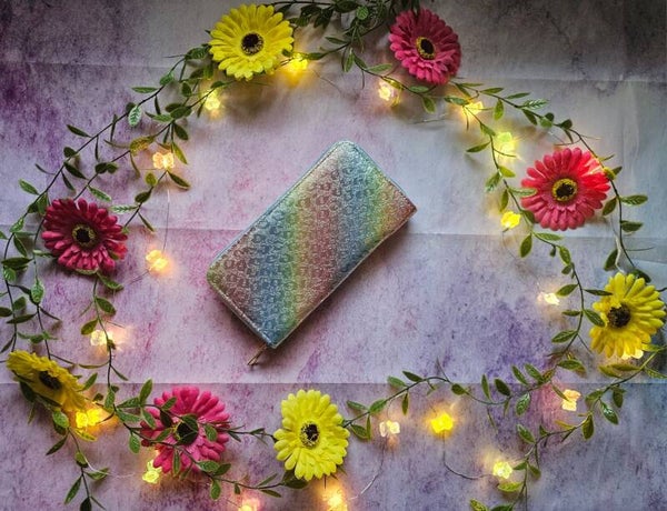 Damen Glitzerndes Portemonnaie im Leoparden Optik