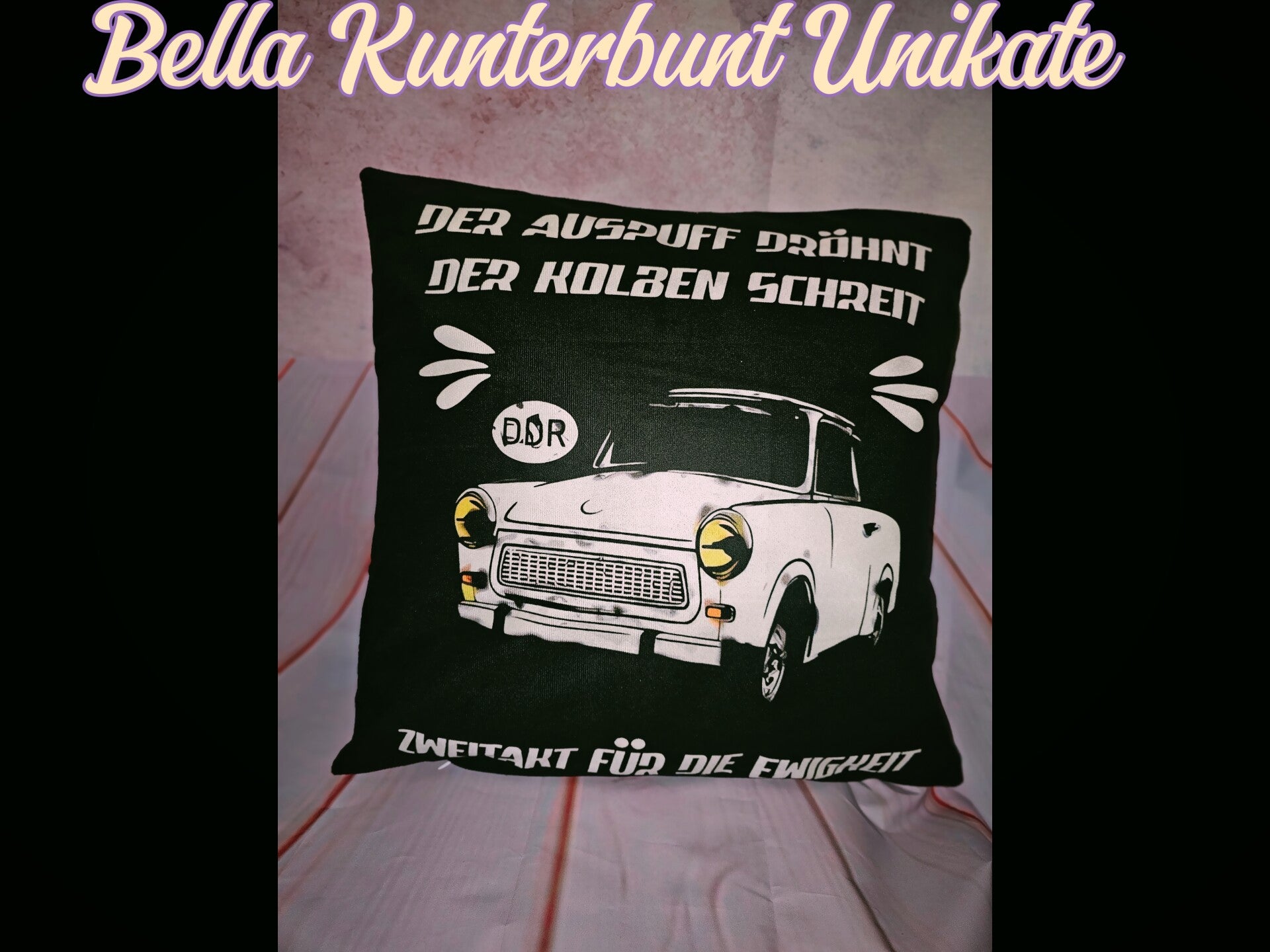 Kissenbezug + Kissen Trabant 601 DDR Stil