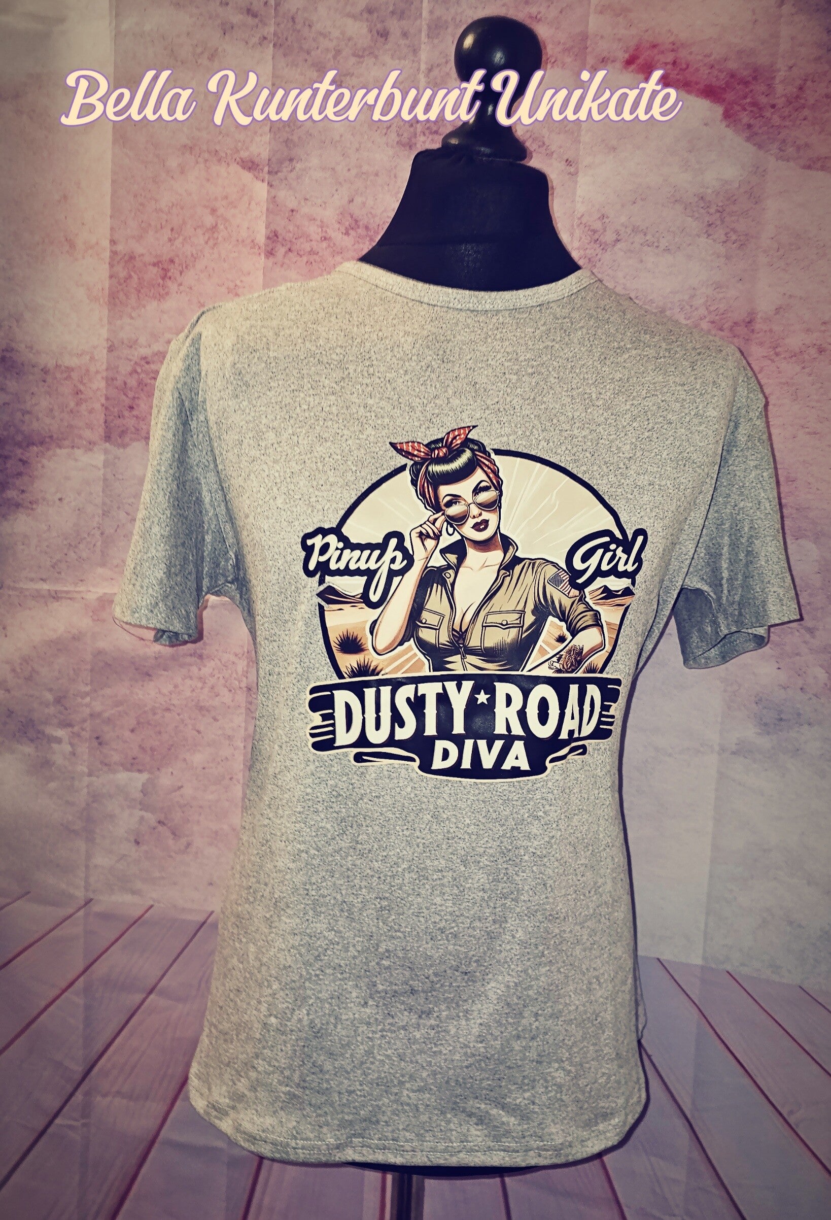 Retro Sailor Girl Rockerbilly Stil XL Grau