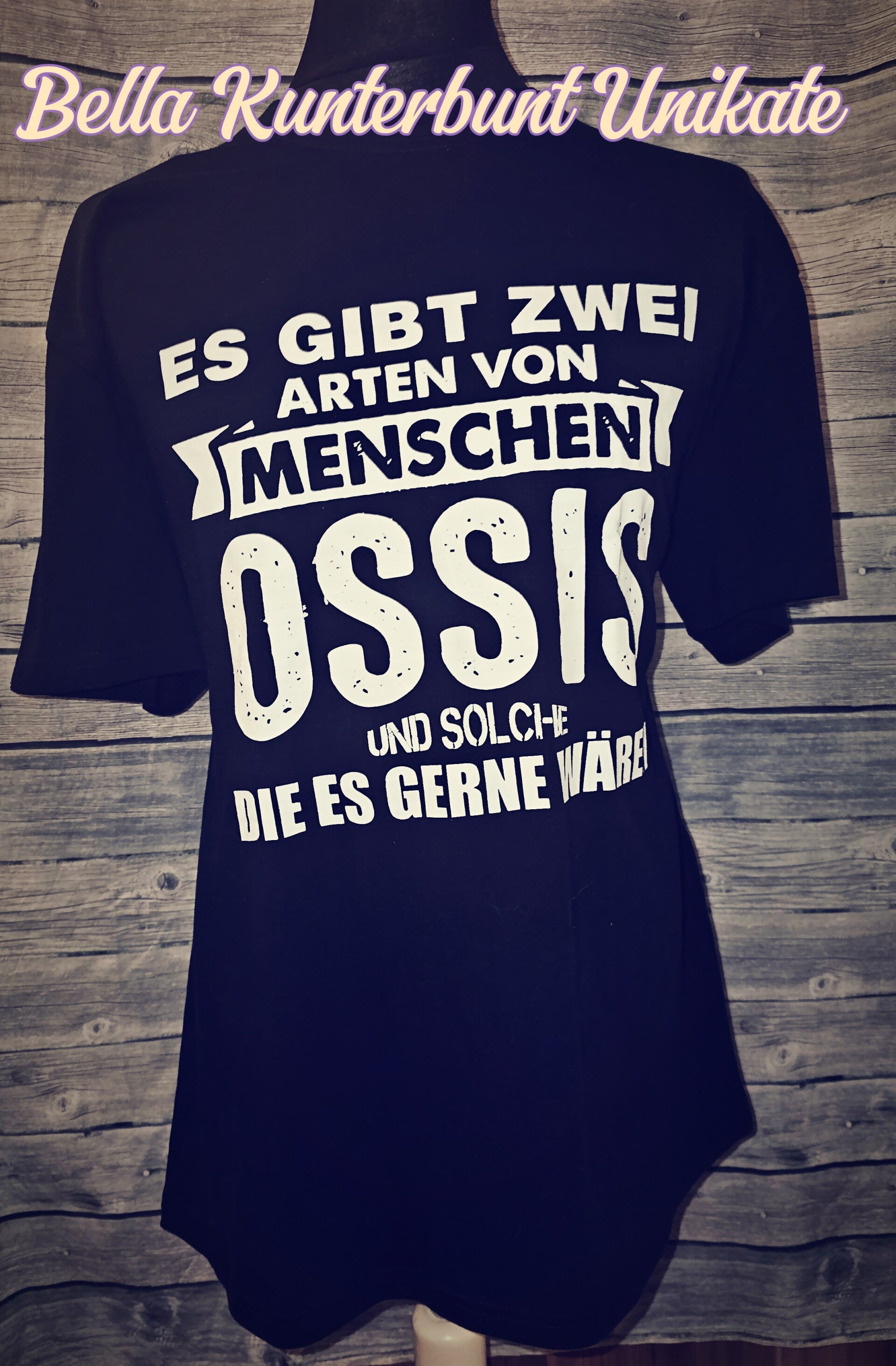 Herren T-Shirt mit Ossi Spruch Schwarz XL