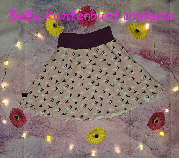 Mädchen Rockkleine Schwalben 110/116