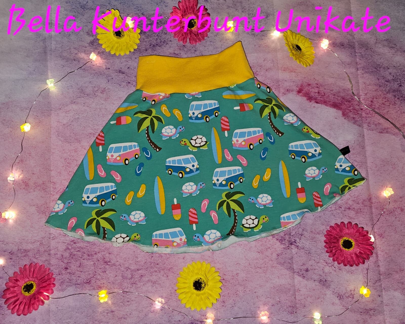 Mädchen Rock Auto/ Palmen 110/116