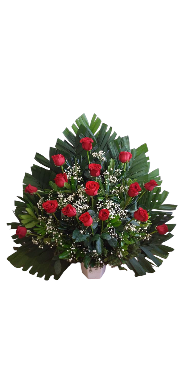 Macetero 16 rosas