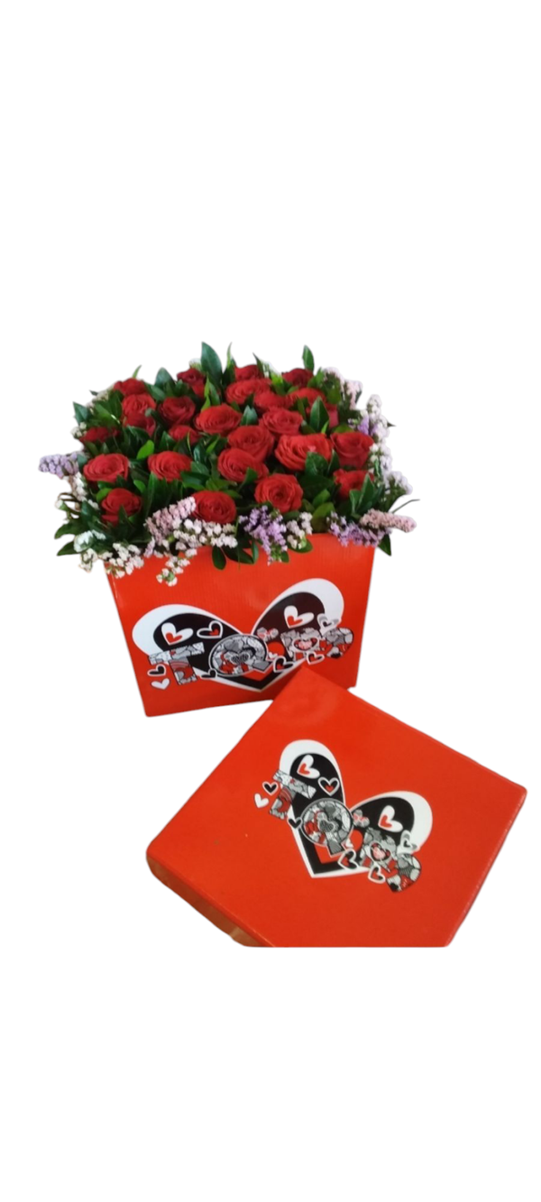 Caja con 24 Rosas Rojas