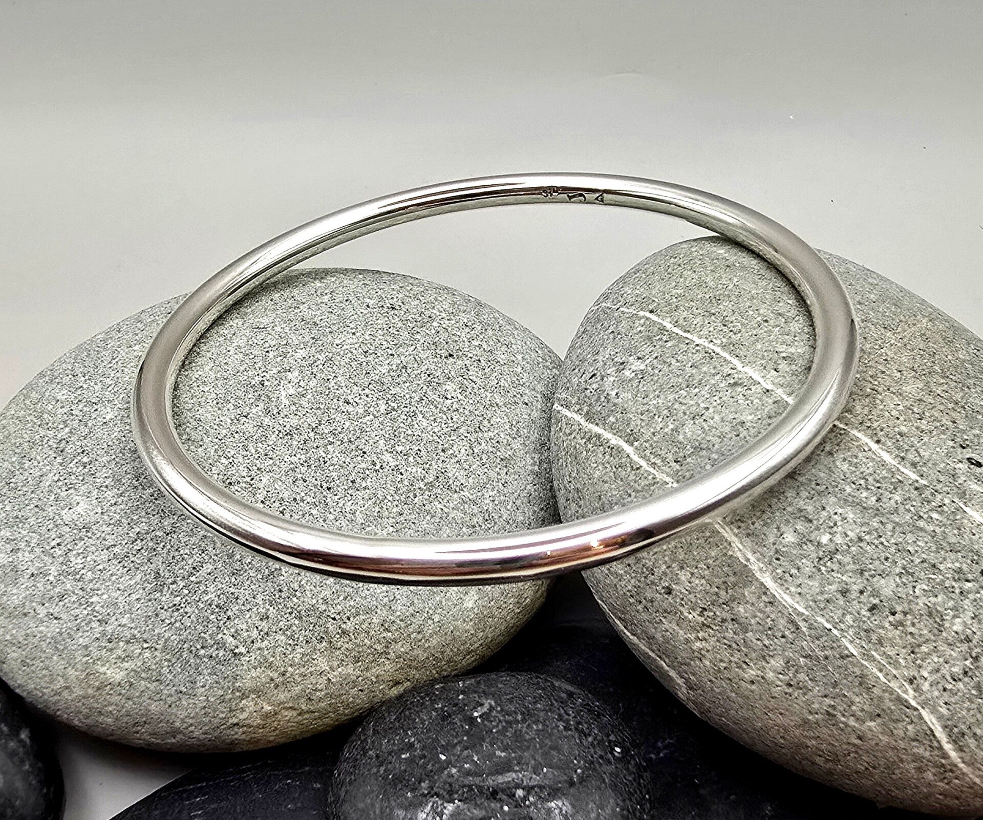 Full Round Solid Sterling Silver Bangle – Classic, Elegant & Timeless