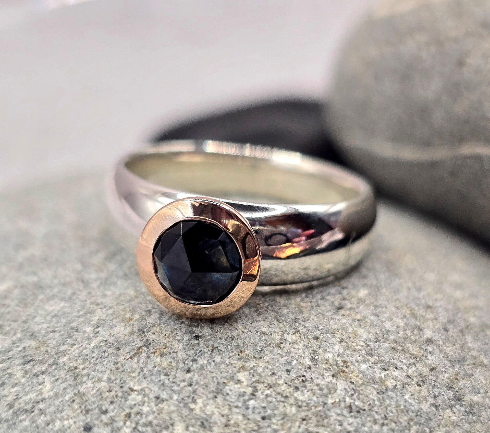 Rose Cut Sapphire Ring