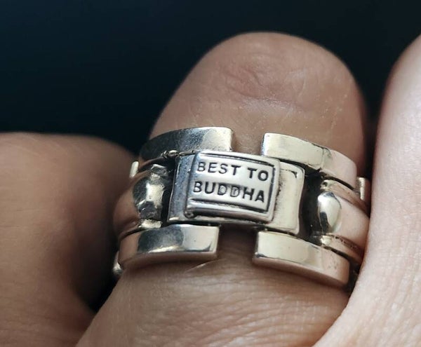 Schakel Ring sterling zilver