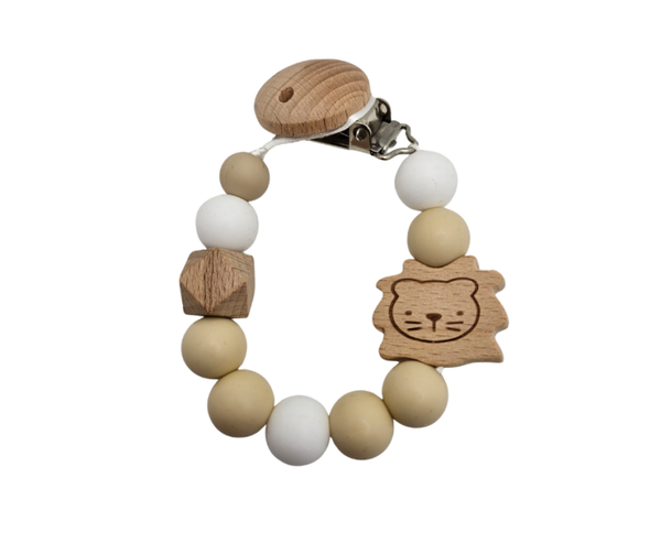 Speenkoord - Leeuw/beige/wit
