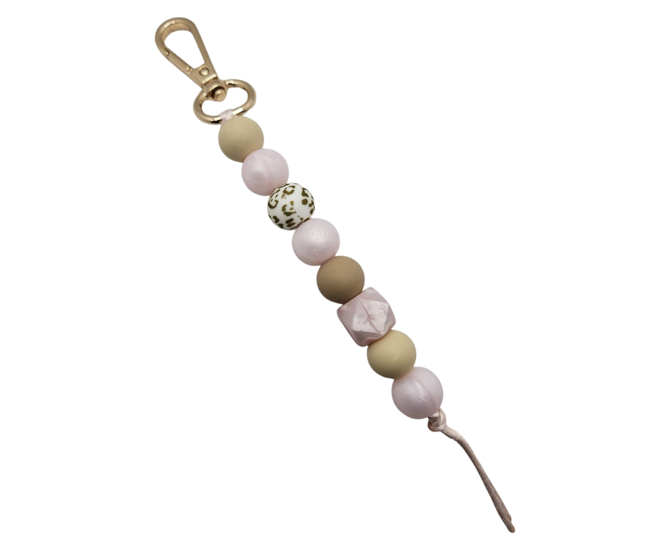 Tassenhanger - Panter/roze/beige