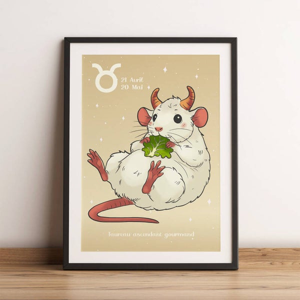 ♉ Affiche Chroni’Cosmos – Signe du Taureau