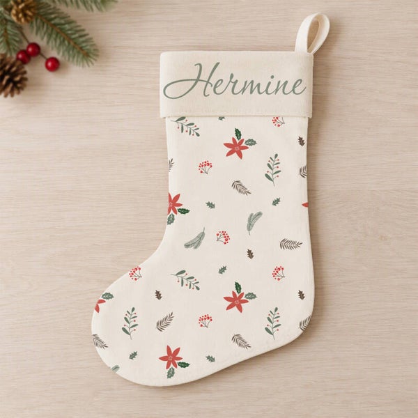Botte de Noël personnalisée au prénom de ton animal