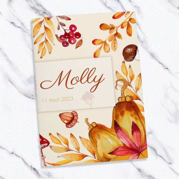 Carnet de santé pour chinchilla & octodon – Thème Automne