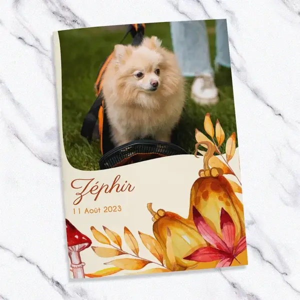 Carnet de santé personnalisé pour Chien