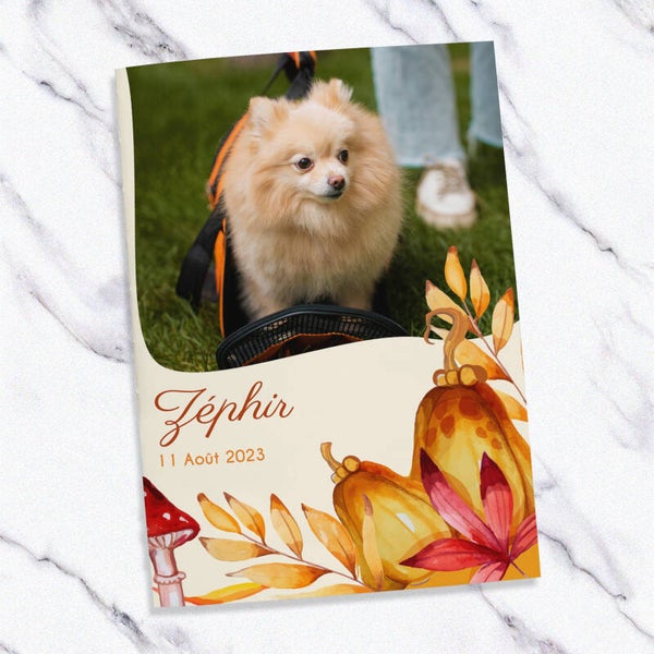 Carnet de santé pour chien & chat – Thème Automne