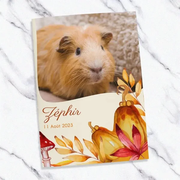 Carnet de santé personnalisé pour Cochon d'Inde