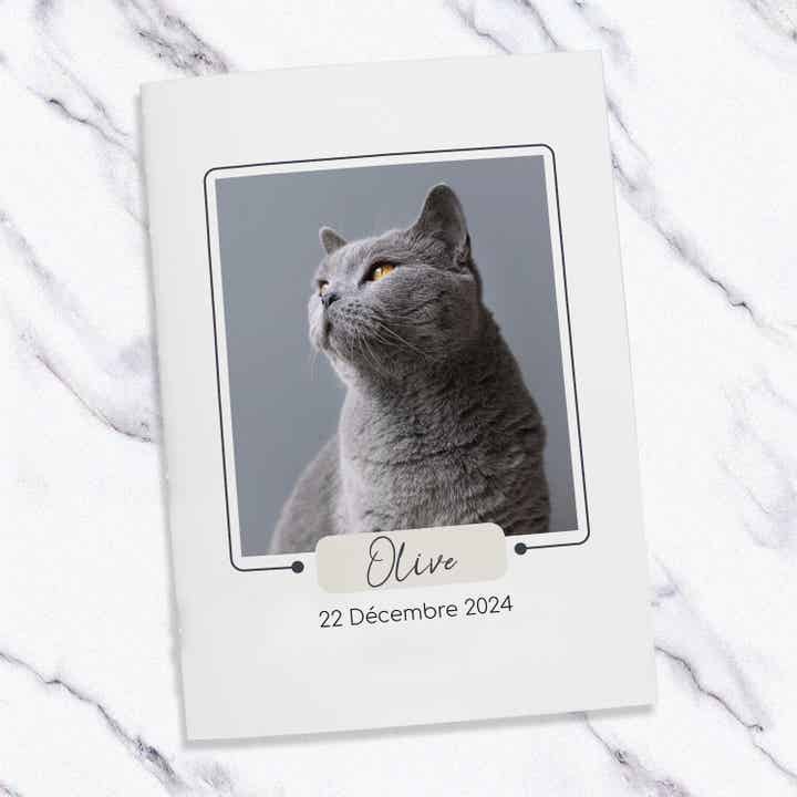 Carnet de santé Minimaliste pour chien ou chat – Clair, sobre et pratique