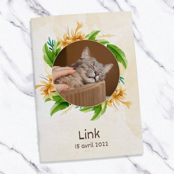 Carnet de santé Jungle pour chien et chat – Suivi vétérinaire & journal de vie personnalisé