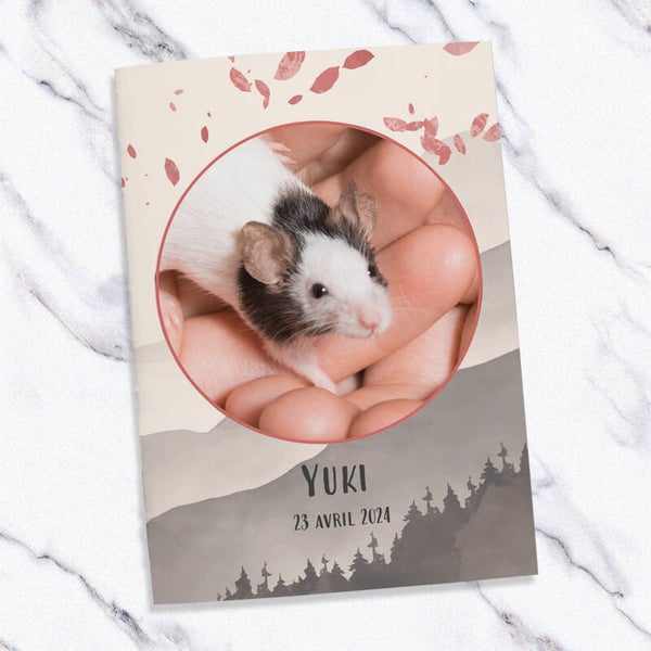 Carnet de santé souris, hamster & gerbille – Thème Japon (avec ou sans photo)