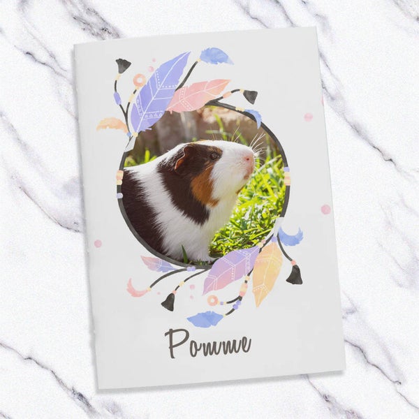 Carnet de santé pour cochon d’Inde – Thème Attrape-rêves | Tendresse, magie & suivi en douceur