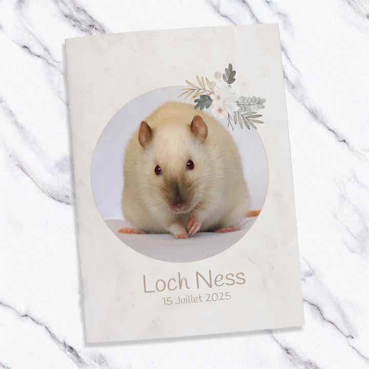 Carnet de santé pour rat – Thème Herbier | Un carnet doux, nature et 100 % personnalisé