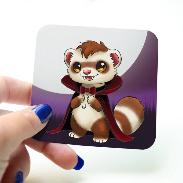 🦇 Magnet Halloween personnalisable – NAC déguisé en vampire