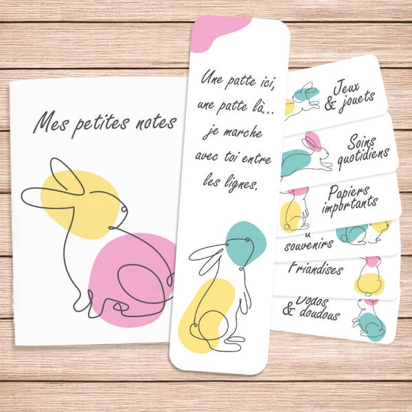 Pack de rentrée “Lapin” – Pour noter, ranger, rêver tout en douceur